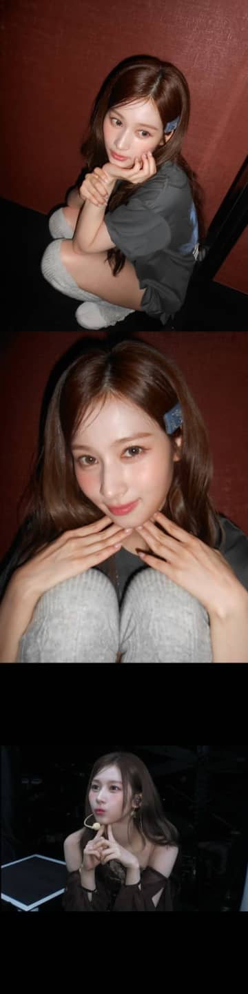 見えちゃう…TWICE・サナ、超ミニスカ姿のしゃがみSHOT！危険な丈にハラハラ【PHOTO】