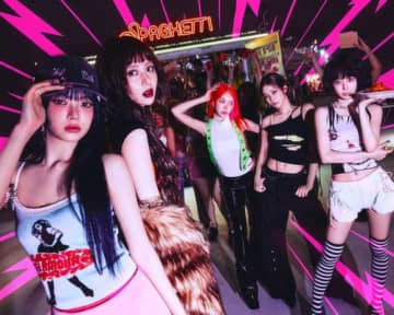 LE SSERAFIM、1stシングル「SPAGHETTI」CHEEKY NEON PEPPERバージョンの予告フォト＆映像を公開
