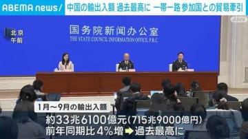 中国の輸出入額が過去最大に 一帯一路参加国との貿易牽引