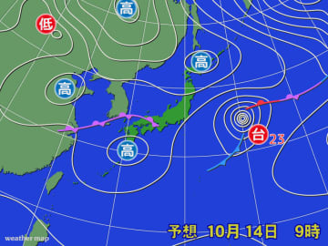 台風去っても続いて西から前線