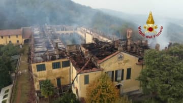 イタリア北部の修道院で火災発生　建物や複数の貴重な美術品などに大きな被害