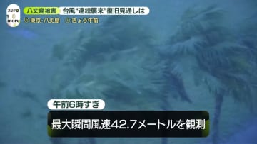 台風23号が接近した八丈島　最大瞬間風速42.7メートル観測
