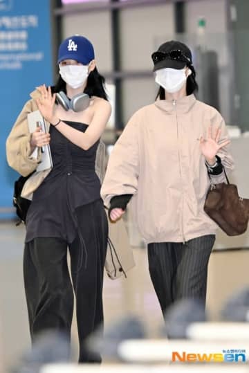 【PHOTO】aespaのKARINA＆WINTER、アリーナツアーを終えて日本から帰国（動画あり）