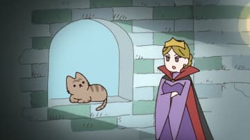 WEBアニメ『うごく！ねこむかしばなし』10月15日配信の第1話「魔法の鏡とねこ」先行カット解禁