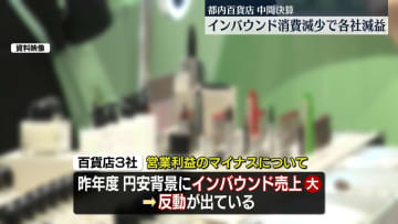 都内百貨店で中間決算　インバウンド消費減少で各社減益
