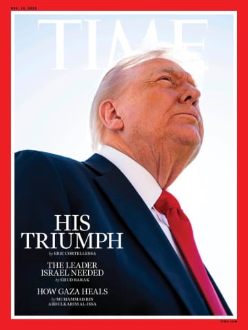 「髪消された」と不満爆発　トランプ大統領、タイム誌の表紙