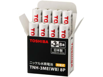 東芝の充電池やアルカリ乾電池、ボタン電池がAmazonでセール中！　1000回の繰り返し充電に対応する単3×8本入り充電池が2261円