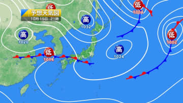 今日15日・明日16日の天気予報　明日は前線や低気圧が通過して東北～中国地方は激しい雨や警報級の大雨のおそれも！