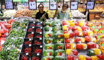 中国CPI、9月は0.3％低下