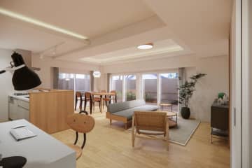 豊栄平町マンション 1階｜「都立大学」駅徒歩7分。区立小・中学校徒歩10分圏内。専用庭付き、収納豊富・陽当たり良好な角住戸