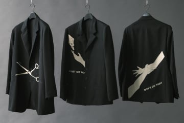 ヨウジヤマモト“ハサミや手”プリントのメンズウールギャバジャケット、レトロな花柄ニットも