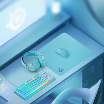 「SteelSeries」のキーボードとマウスパッドにパステルカラー「Aqua / Lavender」が登場！
