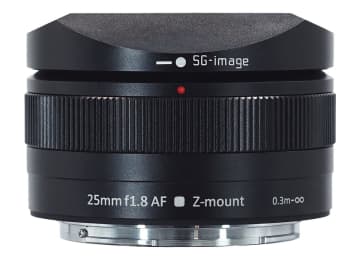 AF対応で実売約2万円！ 小さくて明るいニコンZマウントの大口径単焦点レンズ「SG-image AF 25mm F1.8」
