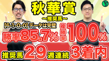 【秋華賞】勝率85.7%、複勝率100%データを持ち文句なし　実力、実績、データ3つ全て完璧【動画あり】