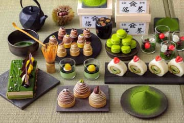 ホテルニューオータニ大阪、栗と抹茶のスイーツビュッフェを開催　抹茶かけ放題