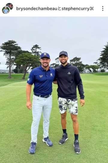 メジャー2勝のブライソン・デシャンボーとNBAのステフィン・カリーが「Break 50」に挑戦　圧巻のプレーにファンは大興奮そして大絶賛！