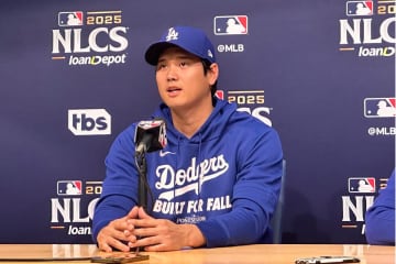 大谷翔平が山本由伸、佐々木朗希を絶賛　第４戦は二刀流で決める！第３戦前日会見