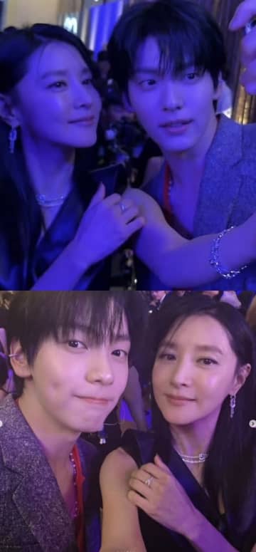 年齢差は30歳に近いが…女優イ・ヨンエ、TXT・スビンと“密着ツーショット”でも違和感ない若々しさ【PHOT】