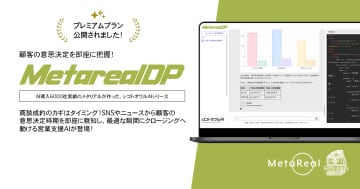 営業ターゲットの意思決定時予測AIエージェント「Metarealディシジョンプリディクト」がリリース