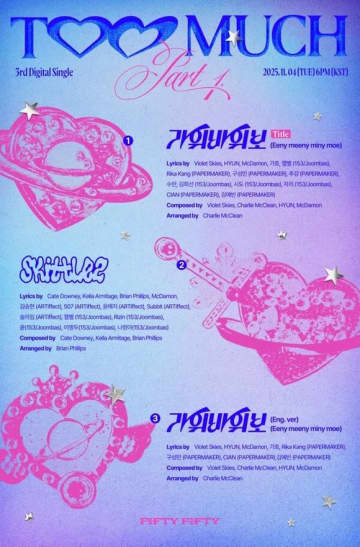FIFTY FIFTY、3rdデジタルシングル「Too Much Part 1․」トラックリストを公開…Gahoが作詞に参加