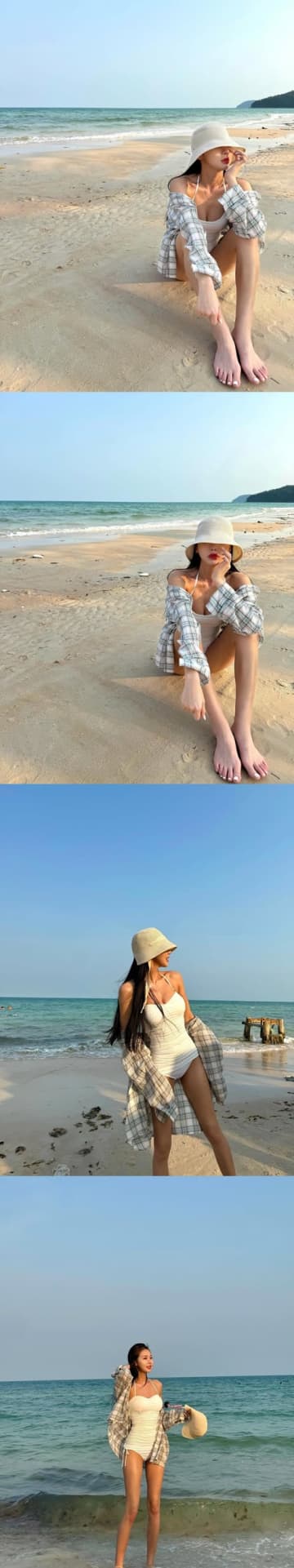 【写真】華奢なのにボリューム抜群！韓国チアのチャ・ヨンヒョン、砂浜で見せた大胆水着SHOT