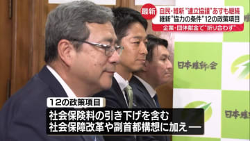 自民・維新、連立協議はあすも継続　企業・団体献金で“折り合わず”
