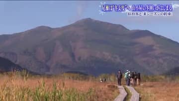 尾瀬の冬支度　紅葉彩る湿原で山小屋では雪囲い　短い秋を惜しみながら長い冬の眠りへ