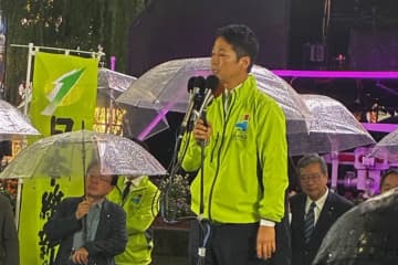 維新・藤田共同代表　街頭演説で熱弁「消え去ってもいい」「自民党の至らないところを叩き直す」