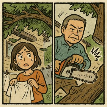 「あら、ごめんなさいねえ」庭の木が越境しても知らんぷりの隣人…私が選んだ最終手段とは？【短編小説】