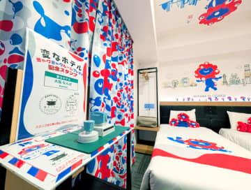 変なホテル大阪 なんば/心斎橋、ミャクミャクコラボルームに記念スタンプ設置。サコッシュほか、ここだけのお土産付き