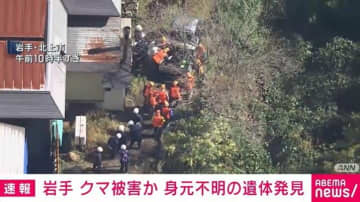 クマに襲われたか 山中で身元不明の遺体見つかる 岩手・北上市