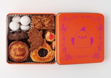 ぴよりん「クッキー缶」に新作ハロウィン。見た目もかわいい7種入り、240箱限定