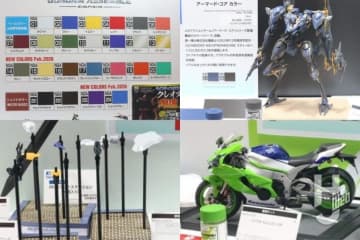「ガンダムアッセンブルカラー」に新色登場！エヴァ、ガルパン、AC Ⅵ、Kawasakiなどの専用カラーも続々。新しい「Mr.ネコの手 持ち手棒」にも注目！【GSIクレオス／第63回全日本模型ホビーショー】