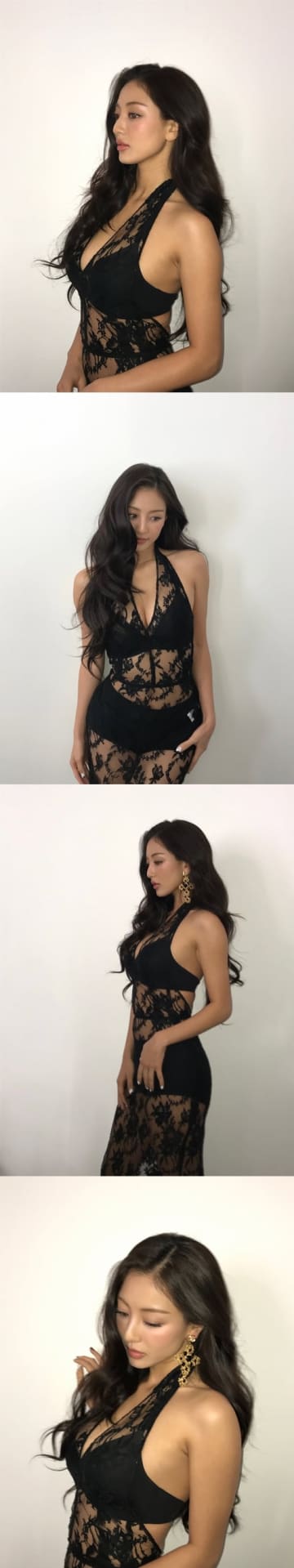 ほぼ全部見えてる…TWICE・ジヒョ、花柄ランジェリー風ドレスの圧巻スタイルでファンを一網打尽【PHOTO】