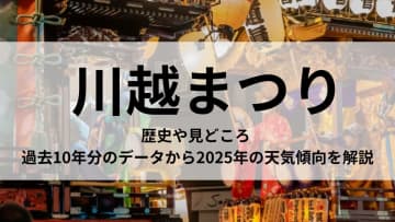 川越まつり 歴史や見どころ 過去10年分のデータから2025年の天気傾向を解説