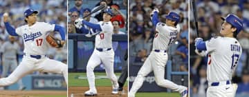 大谷が3発に10奪三振、WSへ　ナ・リーグ優勝決定SでMVP
