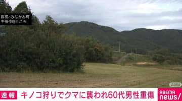 森林で男性がクマに襲われ重傷 群馬・みなかみ町