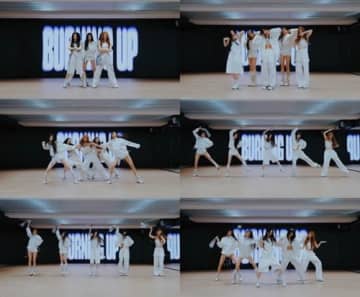 MEOVV、新曲『BURNING UP』のパフォーマンス映像を公開　一糸乱れぬ完璧なチームワークに注目