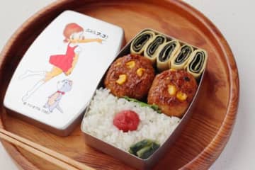 ギュッと詰めやすい♪「コーン入り照り焼きハンバーグ」「ぐるぐる海苔巻き卵」2品弁当