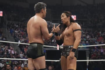 【ＡＥＷ】オカダ・カズチカ＆竹下幸之介が世界タッグ王座取り失敗　不仲露呈でオカダがフォール負け
