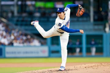 なんだこの球…！？ 大谷翔平、直球が“謎の動き”「怖っ！」相手打者が困惑…“まさかの空振り”「球種多すぎ」