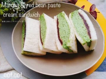 旨いの間違いなし！！抹茶とあんこのクリームサンド