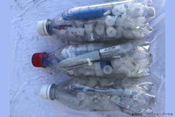 自販機横のリサイクルボックス、投棄された大量の注射針を発見　作業員は「怪我や感染症」のリスク指摘