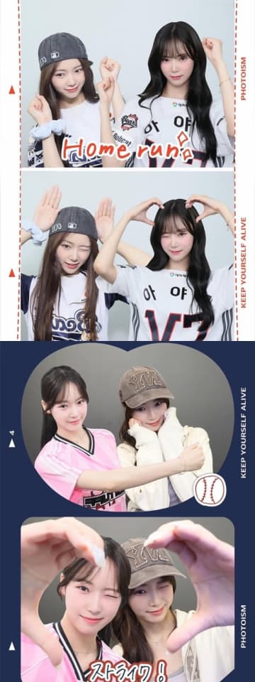 えっ、美人が2人も…？前職アイドル→韓国プロ野球で人気の日本人チア、キュートなプリクラSHOTを披露【PHOTO】