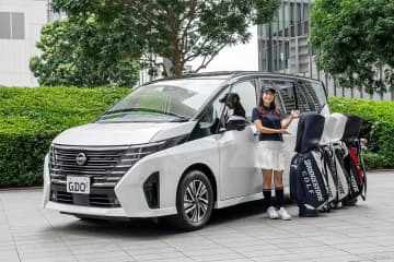 日産「セレナ e-POWER」キャディバッグ何個積める？ 4本載ってもまだまだイケる