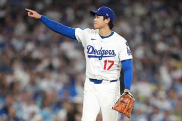 「これがチートコード」　ド軍優勝→大谷だけ“不自然”な画像に米国反応、隠せぬ2倍の存在感