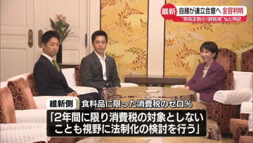 自民・維新が連立合意へ…全容判明