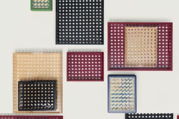 ディオール メゾン「クロス カナージュ」"格子状"幾何学モチーフのクッション＆ジュエリーボックス