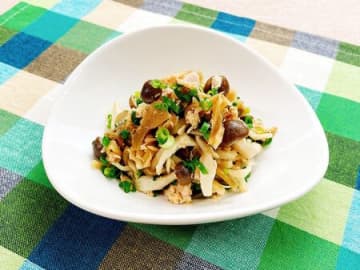 【しめじとツナのザーサイ和え】便利な野菜だし使用！