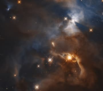 羽ばたくように動く影　ハッブル宇宙望遠鏡が観測した若い星「HBC 672」
